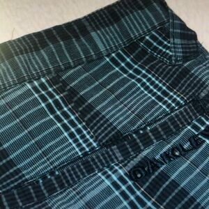 Blue and Black Plaid Skirt